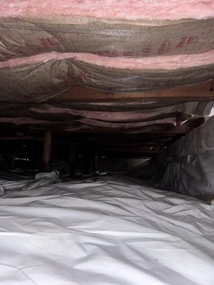 Vapor barrier crawl space - We installed plastic sheeting under the house to help prevent moisture and also to save energy. Vapor barrier crawl space - We installed plastic sheeting under the house to help prevent moisture and also to save energy.