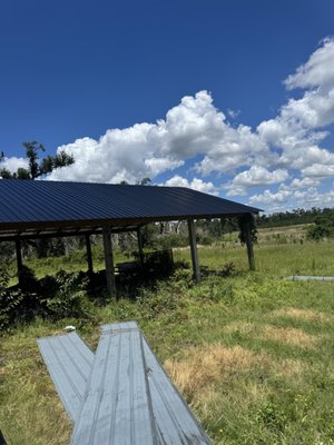 New roof - This customer received a new black metal roof on their home and their barn in Madison County Florida New roof - This customer received a new black metal roof on their home and their barn in Madison County Florida