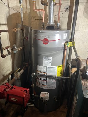 Water heater installation and pipe installation - Original water tank , chinmey and water lines were rusted
Install new water heater 50 gallons for a commercial building Water heater installation and pipe installation - Original water tank , chinmey and water lines were rusted
Install new water heater 50 gallons for a commercial building