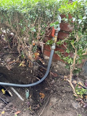 Underground gas line - We run a new gas line with a poly pipe underground, and then after finishing tested the line for leaks