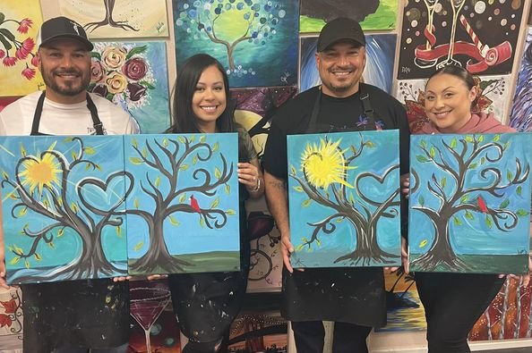 Date Nights! - Bring your SO or BFF to Date Night! TWO Canvases, ONE Price! Professionally led class gives you amazing results! Feel free to byob and food/snacks! Two hours. $85 for both! See our online calendar for recent Date Night Events! Date Nights! - Bring your SO or BFF to Date Night! TWO Canvases, ONE Price! Professionally led class gives you amazing results! Feel free to byob and food/snacks! Two hours. $85 for both! See our online calendar for recent Date Night Events!