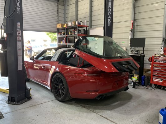 Porsche 911 Targa 4 GTS - Porsche 911 Targa 4 GTS pre-sale inspection for dealer client.  Our team is experienced in European and High Line vehicles.
