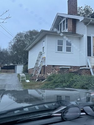 Siding installation - Siding was installed on this small addition Siding installation - Siding was installed on this small addition