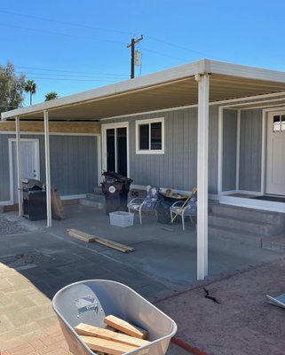 Exterior Painting - Here is a Picture before and after of manufactured home we painted in the City of Thousand Palms Exterior Painting - Here is a Picture before and after of manufactured home we painted in the City of Thousand Palms
