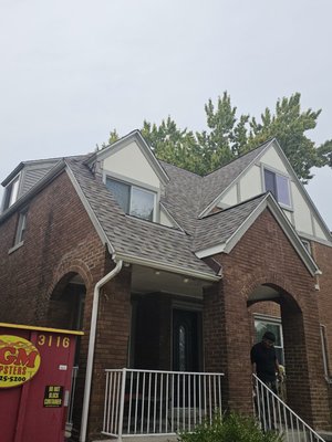 Detroit Roof - We recently completed a comprehensive roof replacement project in Detroit, which showcased our commitment to quality and attention to detail. The 23 square roof was expertly replaced with durable Atlas Pinnacle shingles, known for their high performance and protection against the elements. To enhance ventilation, we installed a Smart Vent intake system along with 750 can vents, ensuring optimal airflow and energy efficiency. Additionally, new flashing was applied to provide added protection against water infiltration, prolonging the roof's lifespan. Our skilled team ensured that every aspect of the installation met the highest standards, resulting in a reliable and aesthetically pleasing solution for our client. Detroit Roof - We recently completed a comprehensive roof replacement project in Detroit, which showcased our commitment to quality and attention to detail. The 23 square roof was expertly replaced with durable Atlas Pinnacle shingles, known for their high performance and protection against the elements. To enhance ventilation, we installed a Smart Vent intake system along with 750 can vents, ensuring optimal airflow and energy efficiency. Additionally, new flashing was applied to provide added protection against water infiltration, prolonging the roof's lifespan. Our skilled team ensured that every aspect of the installation met the highest standards, resulting in a reliable and aesthetically pleasing solution for our client.