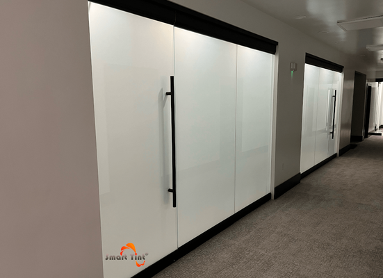 Conference Room - BZI Steel Company utilized our Smart Cling® White Self Adhesive Technology for their conference room facility.  https://www.smarttint.com/smart-tint-building-zone-industries-steel-company-project/

For more amazing projects go to: https://www.smarttint.com/blog/