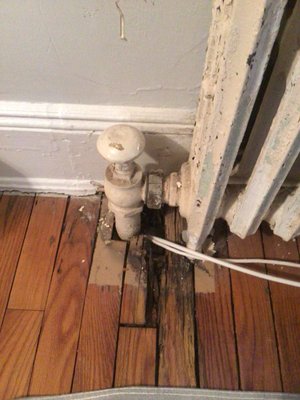 Leaking Radiator Valve - Our team replaced the leaking valve on this radiator with a new one and solved the problem! Contact us today for 5 star service Leaking Radiator Valve - Our team replaced the leaking valve on this radiator with a new one and solved the problem! Contact us today for 5 star service