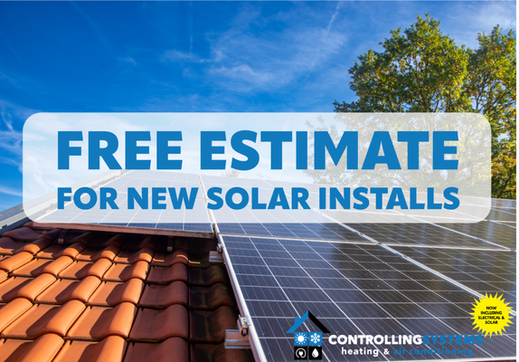 Solar - Controlling Systems is now installing solar panels! Solar - Controlling Systems is now installing solar panels!
