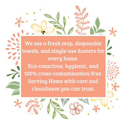 HOME CLEANING - Step 1: Request a Free Estimate
Contact us via call or text to receive a no-obligation price estimate based on your specific needs.
Step 2: Share Your Cleaning Requirements
Provide the following details to help us tailor your quote:
• Number of bedrooms and bathrooms
• Full address
• Email address
• Any special instructions or preferences
Step 3: Review and Confirm
You will receive a detailed email with your customized estimate and service breakdown.
If you’re satisfied and wish to proceed, confirm your appointment via call, text, or email.
Step 4: Schedule Your First Cleaning
Once confirmed, we will book your initial deep cleaning appointment. Our team will arrive on time and fully prepared on the scheduled day.
Step 5: Professional Cleaning Service
• A team of 2–4 trained, uniformed cleaners will perform a comprehensive cleaning
• We use brand-new mops and disposable towels/dusters for every home
• Cleaning duration will vary depending on the size and condition of your home
Final Step: Payment & Feedback
• Payment is collected upon completion of the service
• We kindly ask you to leave us a review—your feedback helps us grow and improve
📍 Proudly serving homes across New Jersey HOME CLEANING - Step 1: Request a Free Estimate
Contact us via call or text to receive a no-obligation price estimate based on your specific needs.
Step 2: Share Your Cleaning Requirements
Provide the following details to help us tailor your quote:
• Number of bedrooms and bathrooms
• Full address
• Email address
• Any special instructions or preferences
Step 3: Review and Confirm
You will receive a detailed email with your customized estimate and service breakdown.
If you’re satisfied and wish to proceed, confirm your appointment via call, text, or email.
Step 4: Schedule Your First Cleaning
Once confirmed, we will book your initial deep cleaning appointment. Our team will arrive on time and fully prepared on the scheduled day.
Step 5: Professional Cleaning Service
• A team of 2–4 trained, uniformed cleaners will perform a comprehensive cleaning
• We use brand-new mops and disposable towels/dusters for every home
• Cleaning duration will vary depending on the size and condition of your home
Final Step: Payment & Feedback
• Payment is collected upon completion of the service
• We kindly ask you to leave us a review—your feedback helps us grow and improve
📍 Proudly serving homes across New Jersey