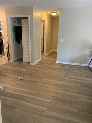 Luxury Vinyl Flooring Install - This was a luxury vinyl plank install. Customer wanted entire house in Lvp. Great for kids and pets! Luxury Vinyl Flooring Install - This was a luxury vinyl plank install. Customer wanted entire house in Lvp. Great for kids and pets!