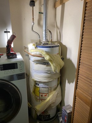 Water heater install - Old water heater was over 20 years old. Customer called after hearing popping noises coming from the heater. We found the heater was filled with sediment and replaced with same day service.