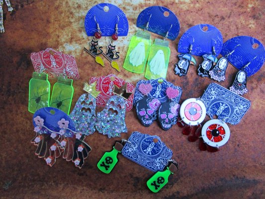 Halloween Accessories! - At our shop, Spooky is all year long!  We love the creepy cool styles of these earrings and always have a healthy supply!