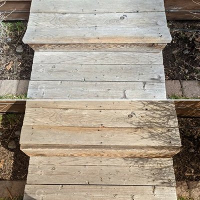 outdoor step repair - These outdoor steps were loose and dangerous. We repaired and reinforced the wooden steps for the client's safety and took away the eyesore as well. outdoor step repair - These outdoor steps were loose and dangerous. We repaired and reinforced the wooden steps for the client's safety and took away the eyesore as well.
