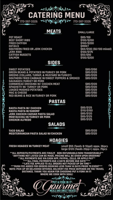 Catering Menu - Please Note: If an requested item is not listed, inquire within