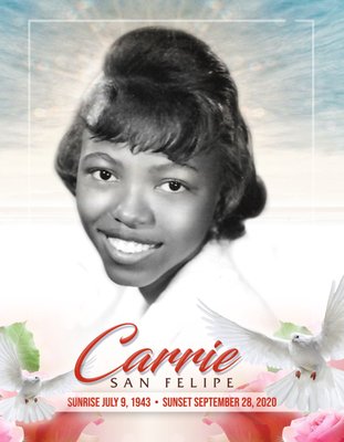 Carrie Felipe - Custom 8 age Funeral Program Carrie Felipe - Custom 8 age Funeral Program