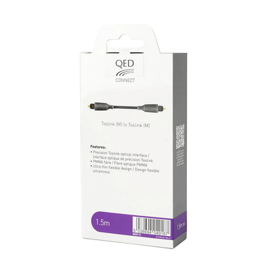 QED Optical Cable Toslink M to Toslink M - Get superior sound from your devices with the QED Connect Optical Cable. Ideal for TVs, game consoles, CDs, DVDs, and more. This budget-friendly cable offers top performance. Connect to your TV, hi-fi, or mobile devices effortlessly.