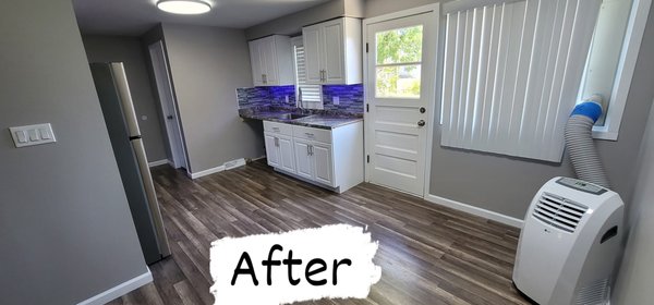 Amherst Project - Full interior remodel. Every corner of this house was touched. New kitchen, new bathrooms, flooring baseboard, and paint
