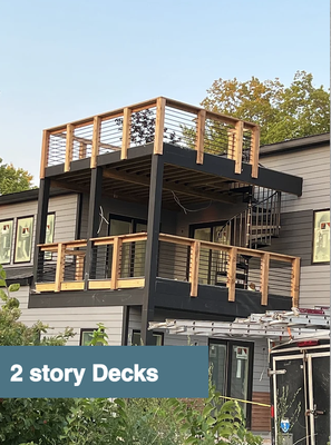 Decks & Exterior Work - Deck Builds & Stairway Installs & Rain Escapes Decks & Exterior Work - Deck Builds & Stairway Installs & Rain Escapes