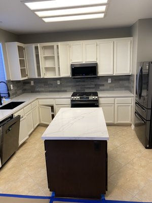 Refacing kitchen cabinets - Finished refacing kitchen cabinets Refacing kitchen cabinets - Finished refacing kitchen cabinets