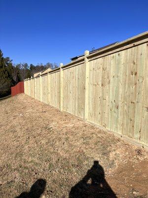 Captop fence with dedo posts - This fence Installation was installed one week ago to a customer with Who was very pleased with the project￼.