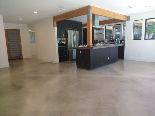 interior marble epoxy finish on concrete kitchen - this project was done in concrete foundation. we overlay and apply epoxy.