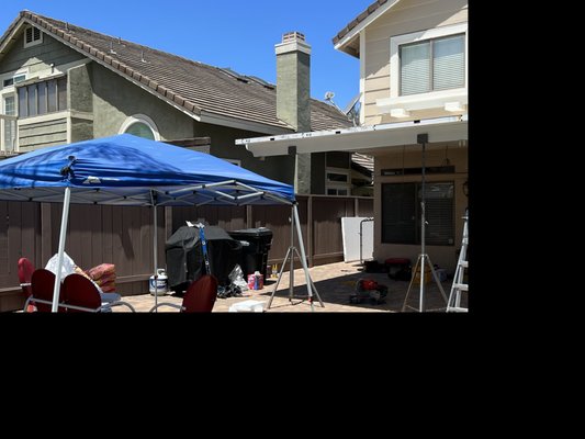 INSULATED ALUMINUM PATIO COVER WITH A FAN BEFORE AND AFTER - PATIOS BY DESIGN CONSTRUCTION! Insulated Aluminum Patio Cover with a Fan. Before and after. INSULATED ALUMINUM PATIO COVER WITH A FAN BEFORE AND AFTER - PATIOS BY DESIGN CONSTRUCTION! Insulated Aluminum Patio Cover with a Fan. Before and after.