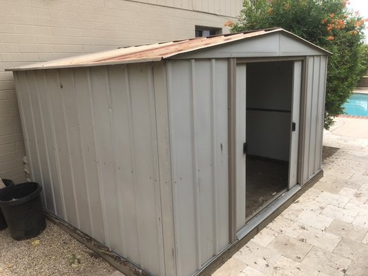 Shed removal - This removal was done with the proper tools and efficiency.