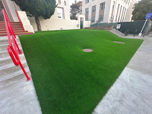 VA Hospital - This project started at the end of November 2023 and was successfully completed in early January 2024. Our dedicated crew installed 3,500 square feet of Sterling Playground Tile Solid Colors measuring 3.25 inches by 2 feet by 2 feet, along with 25,500 square feet of artificial turf from our supplier The Turf Depot Inc. VA Hospital - This project started at the end of November 2023 and was successfully completed in early January 2024. Our dedicated crew installed 3,500 square feet of Sterling Playground Tile Solid Colors measuring 3.25 inches by 2 feet by 2 feet, along with 25,500 square feet of artificial turf from our supplier The Turf Depot Inc.