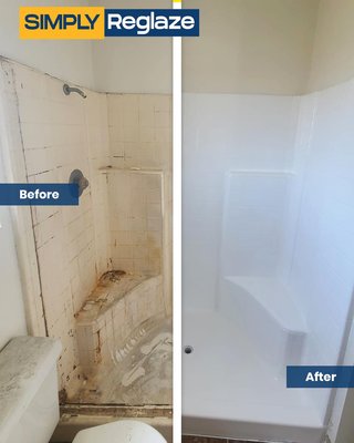 Tile & Fiberglass Shower Reglazing - Explore our Simply Reglaze portfolio, showcasing the remarkable transformations of tile and fiberglass showers. With our expert reglazing services, you'll see how we rejuvenate these surfaces, turning worn and outdated showers into stunning, contemporary showcases. Tile & Fiberglass Shower Reglazing - Explore our Simply Reglaze portfolio, showcasing the remarkable transformations of tile and fiberglass showers. With our expert reglazing services, you'll see how we rejuvenate these surfaces, turning worn and outdated showers into stunning, contemporary showcases.