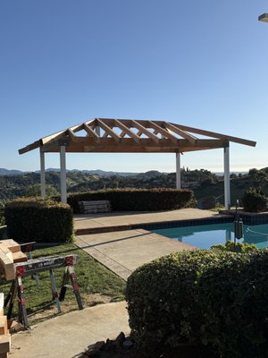 Clay Tile Roof - This small gazebo was an add on to match main house.  Roof type US clay tile, Terracota Red.