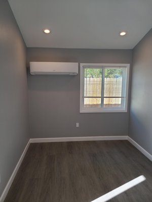 Installation of a new Ductless split - One of our customers built a brand new ADU in his backyard and wanted an efficient and inexpensive way to give his prospective tenants a nice cool home. A ductless split was the perfect solution for this home. Installation of a new Ductless split - One of our customers built a brand new ADU in his backyard and wanted an efficient and inexpensive way to give his prospective tenants a nice cool home. A ductless split was the perfect solution for this home.