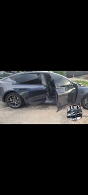 tesla ceramic window   tint install - This particular customer did not have time to come to us to get Tim.So we went to him and performed a full service transformation. Take a look at this tesla after tint In the photos yours can look just like this as well.Give us a call for any of your tinting needs! Premium carbon and ceramic films available mobile service and drop off available 941-445-1529 for inquiries