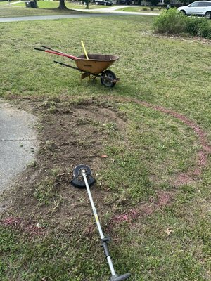 Remove Debris, add Mulch, and topsoil - Remove debris, old mulch, trim bushes, replant flowers, add new mulch and top soil. Remove Debris, add Mulch, and topsoil - Remove debris, old mulch, trim bushes, replant flowers, add new mulch and top soil.