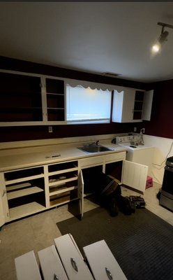 Angelee kitchen - Kitchen cabinets upgraded, wall fix and plumbing Angelee kitchen - Kitchen cabinets upgraded, wall fix and plumbing