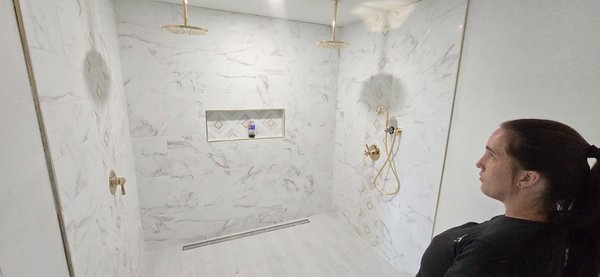 two bathroom remodels - this was two bathroom rooms that needs a up grade badly