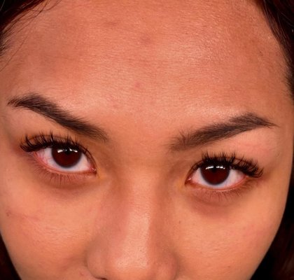 Volume Lash Extension Set - Volume lashes are lightweight extensions applied in multiple layers to create a fuller, more dramatic look. Unlike classic lashes, which use single extensions, volume lashes involve applying multiple fine lashes to each natural lash for a soft, voluminous effect.