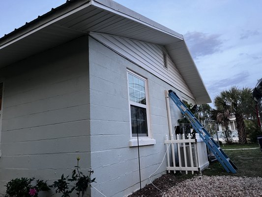 Soffit Removal - This was a recent customer. They needing soffit replaced as well as hurricane struts and vinyl siding. We were able to keep to our schedule just in time for customers family Soffit Removal - This was a recent customer. They needing soffit replaced as well as hurricane struts and vinyl siding. We were able to keep to our schedule just in time for customers family