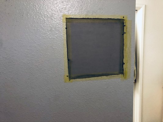 Drywall Patch - This drywall patch was completed in under an hour. Drywall Patch - This drywall patch was completed in under an hour.
