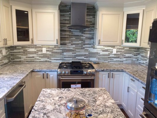 Kitchen remodel - Full kitchen remodel with a installation of an island to modernize the space. Kitchen remodel - Full kitchen remodel with a installation of an island to modernize the space.