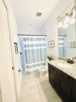 New Home Plumbing Installation - This was a brand new home. We worked with the company that installed the countertops and the builders to install all the plumbing in the bathroom and kitchen. Which includes a bathtub, sinks, toilets, and garbage disposal.