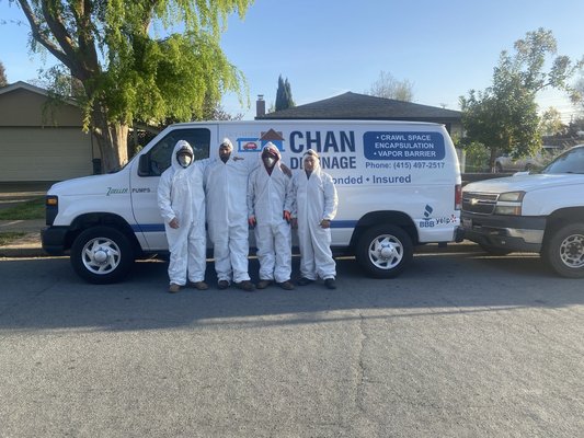 Drainage and vapor barriers - Installation of exterior French drains 
Installation of crawl space vapor barriers