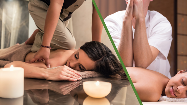 Deep Tissue, Swedish, & Stretching - Deep Tissue Massage reaches deeper layers of muscles. It is used to break down knots and relieve pressure points throughout the body. This massage is beneficial for athletes and those who sit for long periods of time.
The goal of Swedish Massage is to melt away muscle tension and increase the blood flow to your heart. Swedish Massage is extremely therapeutic as it decreases muscle toxins, increases oxygen levels in the blood, and improves flexibility in the body.
Thai Massage will ultimately relax the body and stimulate circulation through stretching techniques; which are not initially... relaxing. (:-)
Hot Stone Massage is included with a 90-minute body massage. Stones are heated and used with oils to soothe, warm, and massage your muscles. This allows your body to relax and release tension and stress. Deep Tissue, Swedish, & Stretching - Deep Tissue Massage reaches deeper layers of muscles. It is used to break down knots and relieve pressure points throughout the body. This massage is beneficial for athletes and those who sit for long periods of time.
The goal of Swedish Massage is to melt away muscle tension and increase the blood flow to your heart. Swedish Massage is extremely therapeutic as it decreases muscle toxins, increases oxygen levels in the blood, and improves flexibility in the body.
Thai Massage will ultimately relax the body and stimulate circulation through stretching techniques; which are not initially... relaxing. (:-)
Hot Stone Massage is included with a 90-minute body massage. Stones are heated and used with oils to soothe, warm, and massage your muscles. This allows your body to relax and release tension and stress.