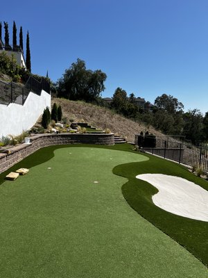 Backyard Golf - The owner is more than static with how the job came out. More than 1700 ft.² of play area, and a pitching spot. Backyard Golf - The owner is more than static with how the job came out. More than 1700 ft.² of play area, and a pitching spot.
