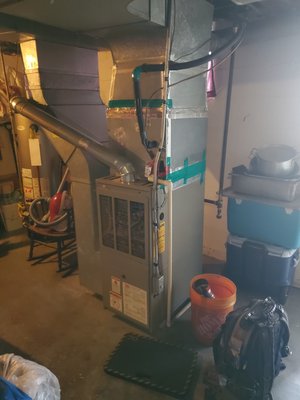 Furnace Replacement - The home owner had ongoing problems with her furnace and after several visits from another company she was still without heat. Once she called Jackson Heating and Cooling we not only found that the furnace was unfortunately beyond repair, it was actually a fire hazard! A complete system replacement was not in her budget. We were able to install a new furnace with her existing AC system at a price that was right for her.