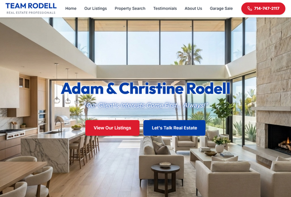 Team Rodell RE Agent Site - This husband and wife real estate team wanted to upgrade from the dated, generic template site provided by Strategic Advisors. I built them a custom site with a feed of their MLS listings, a property search option, and even a neighborhood garage sale sign up form with integrated Google Maps showing all the participating addresses! Team Rodell RE Agent Site - This husband and wife real estate team wanted to upgrade from the dated, generic template site provided by Strategic Advisors. I built them a custom site with a feed of their MLS listings, a property search option, and even a neighborhood garage sale sign up form with integrated Google Maps showing all the participating addresses!