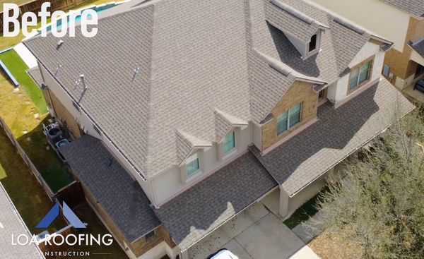 Before & After Metal Roof Replacement - Professional roof repair and replacement services in Austin, Texas. LOA Construction & Austin Roofing offers expert solutions for residential and commercial properties.