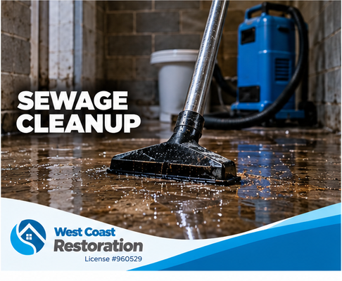 Sewage Cleanup - At West Coast Restoration, you can rely on our team of Best Service Masters and Technicians of Orange County for recovery of Water Damage, Flood Damage, Sewage Removal, and Crawl Space Drying. From Flooded Hospitals, Flooded Homes or Water Damaged Buildings our company specializes in complete Water Damage and Flood Restoration Services for residential and commercial properties alike. Sewage Cleanup - At West Coast Restoration, you can rely on our team of Best Service Masters and Technicians of Orange County for recovery of Water Damage, Flood Damage, Sewage Removal, and Crawl Space Drying. From Flooded Hospitals, Flooded Homes or Water Damaged Buildings our company specializes in complete Water Damage and Flood Restoration Services for residential and commercial properties alike.