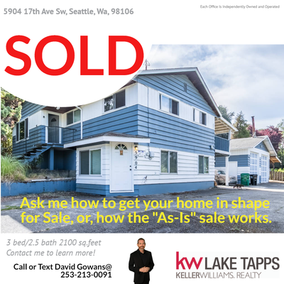 West Seattle Home SOLD - Sold this non-probate estate sale home in West Seattle about Dec 29th 2021. This house needed some TLC, but had GREAT attributes! Wise and lucky buyer!