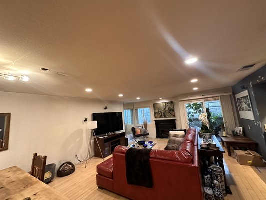 Recessed lighting installation - "We recently installed 6-inch recessed lights in a living room, priced at $120 per fixture. If you're interested in upgrading your space with similar lighting, we'd love to help!" Recessed lighting installation - "We recently installed 6-inch recessed lights in a living room, priced at $120 per fixture. If you're interested in upgrading your space with similar lighting, we'd love to help!"