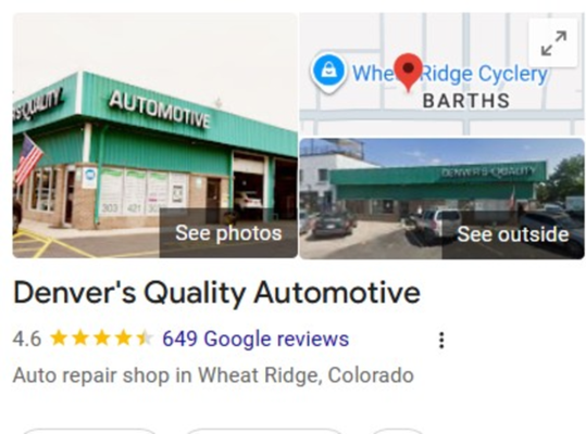 Google Reviews - Check out Denver's Quality Automotive Google Reviews!